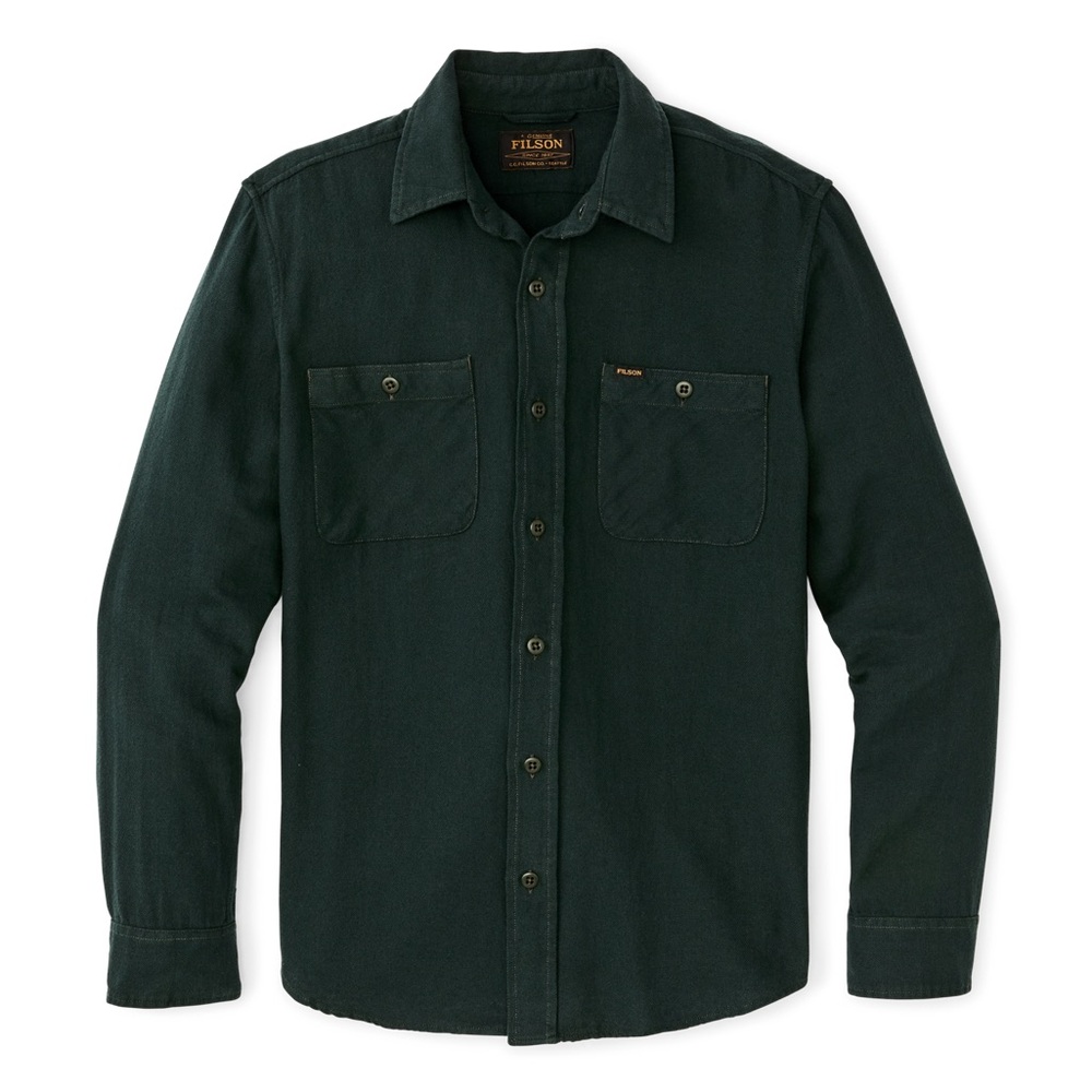 Filson The Rangeland Flannel Shirt in Forest Green